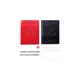 Porta Documentos y Tarjetas de piel sintética rojo