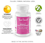 BUST BUNNY - Píldoras para mejorar el seno - Apto para veganos - 6 meses | 1 forma natural para agrandar el pecho y aumentar el tamaño del pecho