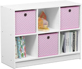 Estantería de Cubos Furinno, 3x2, con Cajas de Almacenaje