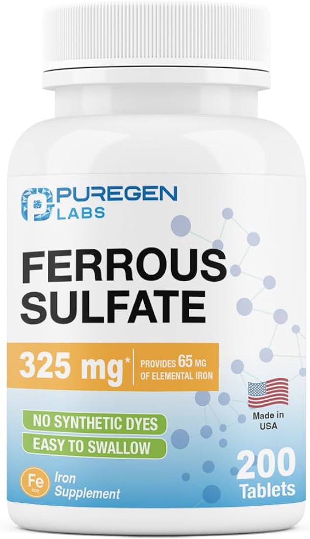 Suplemento de hierro de alta potencia con sulfato ferroso