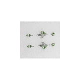 Aretes y collar con diseño de flores y cristales de estrás