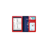 Porta Documentos y Tarjetas de pasaporte con ranura rojo