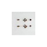 Aretes y de collar con diseño de flores y cristales