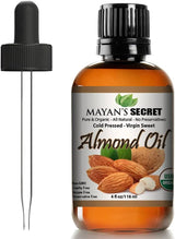 Aceite de Almendra Dulce Orgánico para Piel, Cabello y Rostro