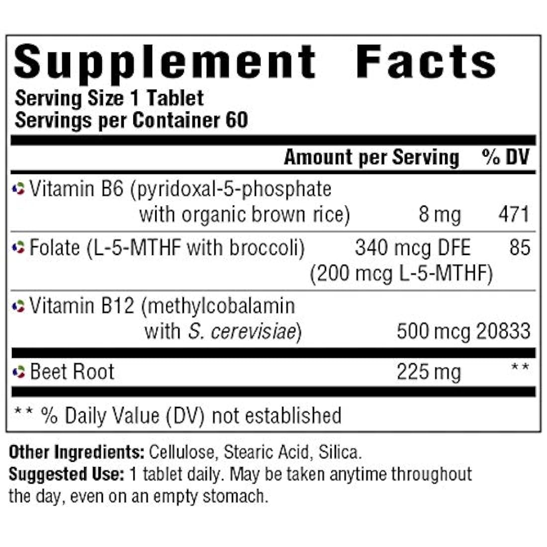 MegaFood - Methyl B12, apoya los niveles de energía y la salud cardíaca, 10332, 1