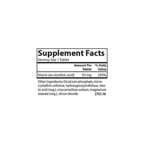 Suplemento  Niacina 50 mg apoya el metabolismo 300 tabletas