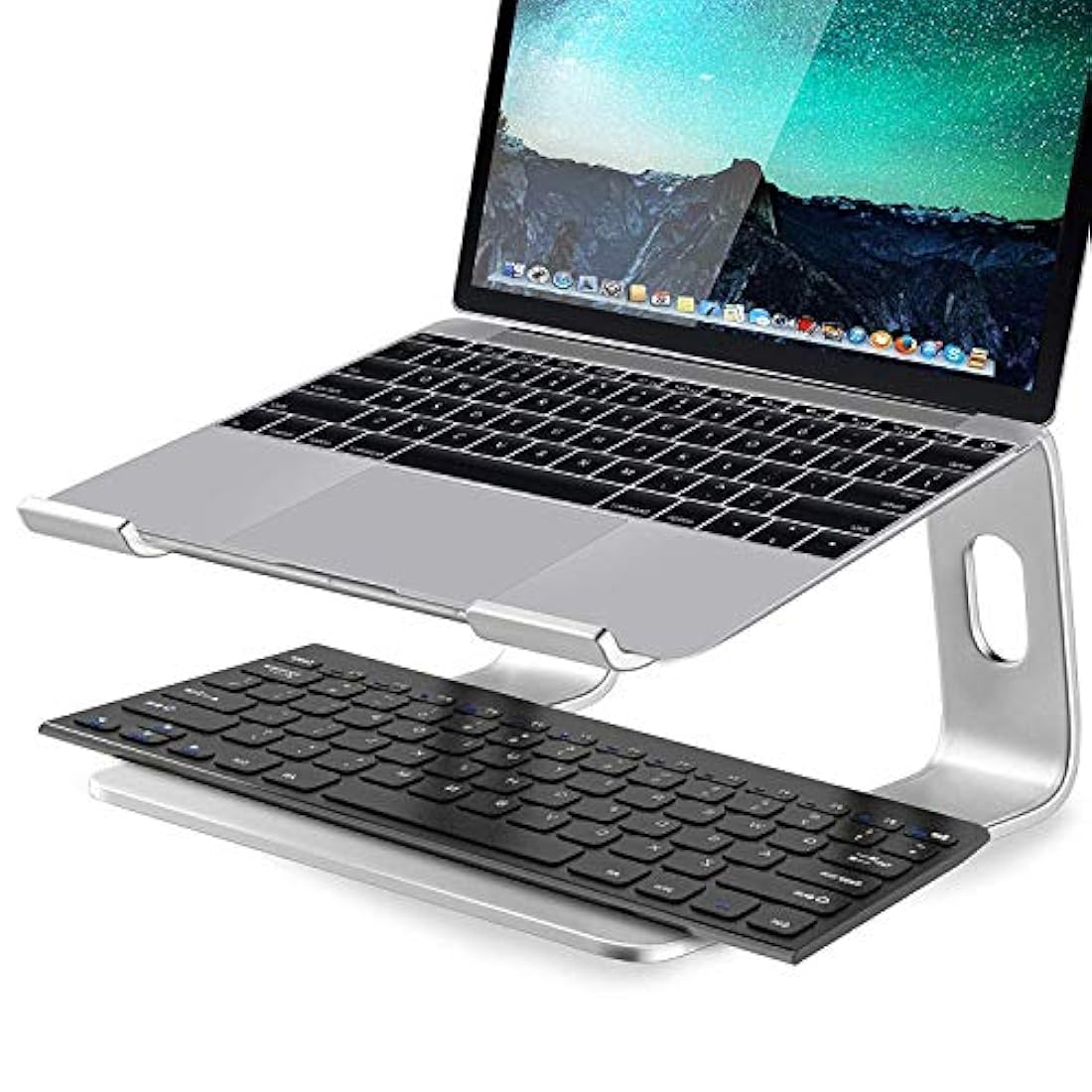 Soporte de aluminio para computadora portátil compatible