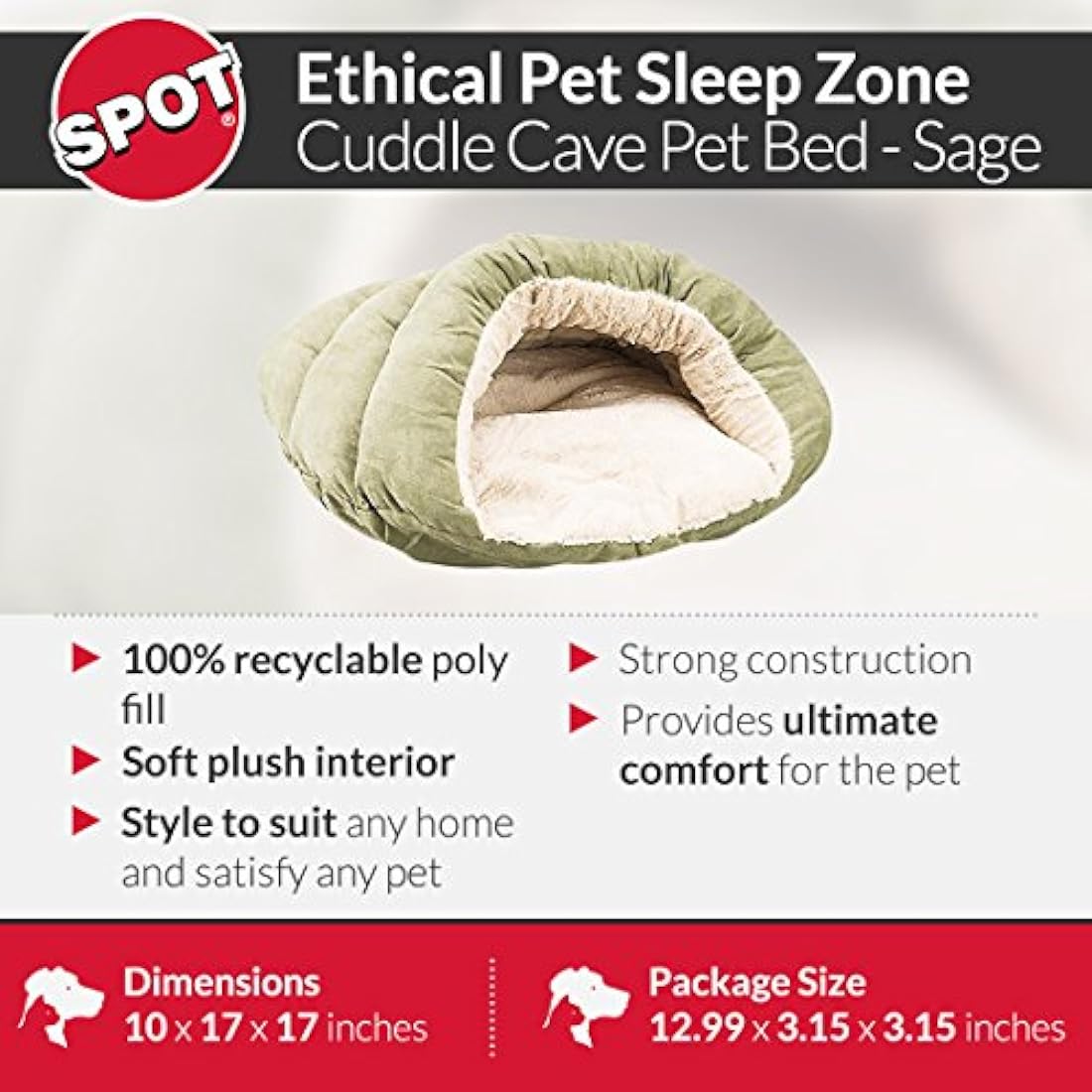 Cama para mascota en forma de cueva, para acurrucarse