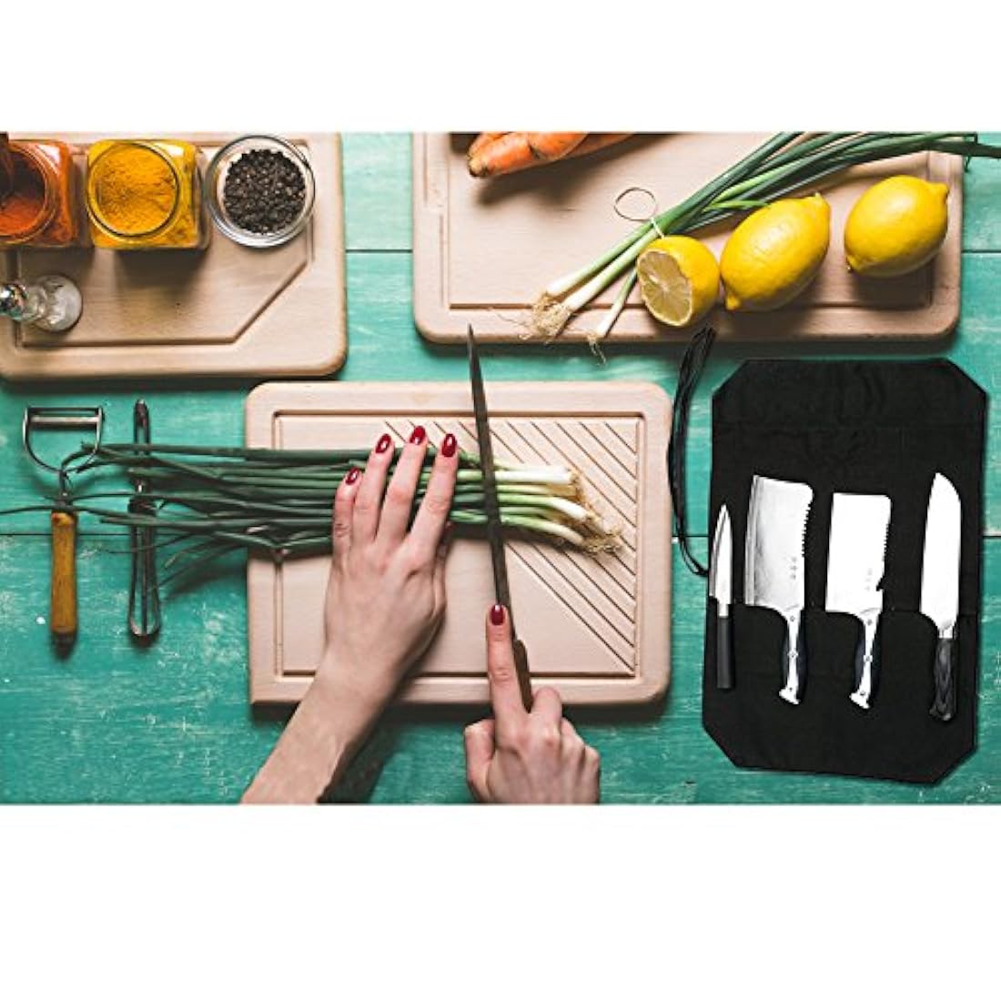 bolsa portátil de viaje chef cuchillo portador