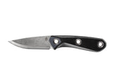 Cuchillo de hoja fija con funda, color negro