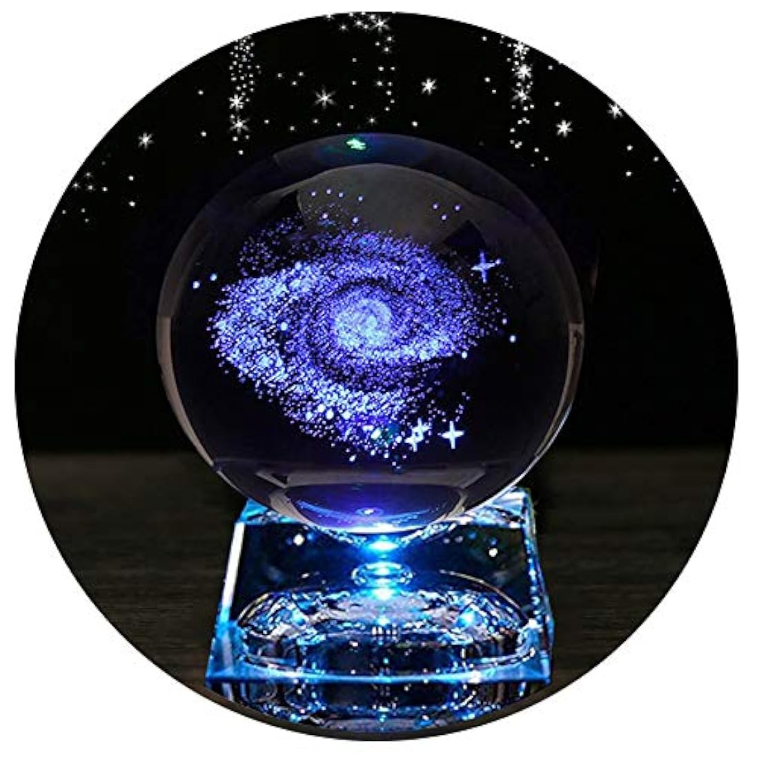 lampara con sistema solar, bola de cristal Galaxy