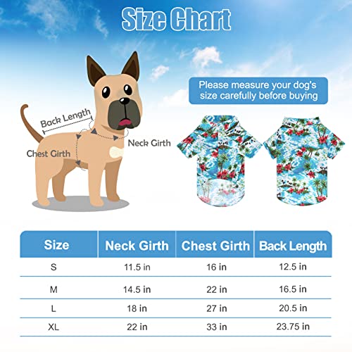 EXPAWLORER - Camisa hawaiana para perro, camisetas lindas para cachorros pequeños a medianos, gatos, chaleco de verano personalizado, s, Hawaiian Flower