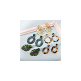 Aretes colgantes de ratán para mujeres y niñas
