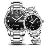 Pareja Reloj mecánico automático Reloj de cristal