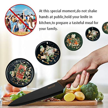 Juego de cuchillos de cocina Hecef, acero inoxidable