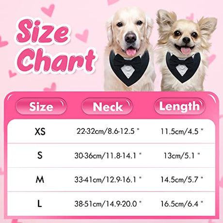 FUAMEY Esmoquin para perro, collar formal de boda para perro, collar de perro con pajarita, disfraz de cumpleaños ajustable, fiesta de mascotas, traje de boda para perro, traje de San Valentín, disfraz de cosplay para mascotas pequeñas, medianas y grandes