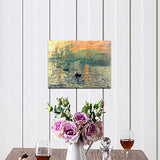 Wieco Art Sunset Lienzo impresiones de Claude Monet