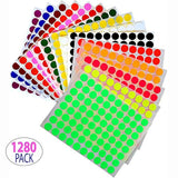 Royal Green Kids-Pegatinas redondas de colores manualidades