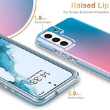 ESDOT Funda para Samsung Galaxy S22, grado militar, prueba de caídas de 21 pies, funda resistente con diseños de moda rosa azul para mujeres y niñas, funda protectora para Galaxy S22 de 6.1 pulgadas