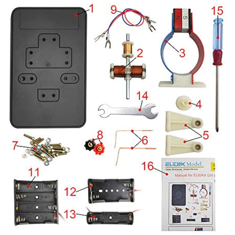 EUDAX STEM DIY Simple Motor eléctrico DC Motores Modelo Kit