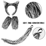 Disfraces Disfraz de orejas de lobo con diadema