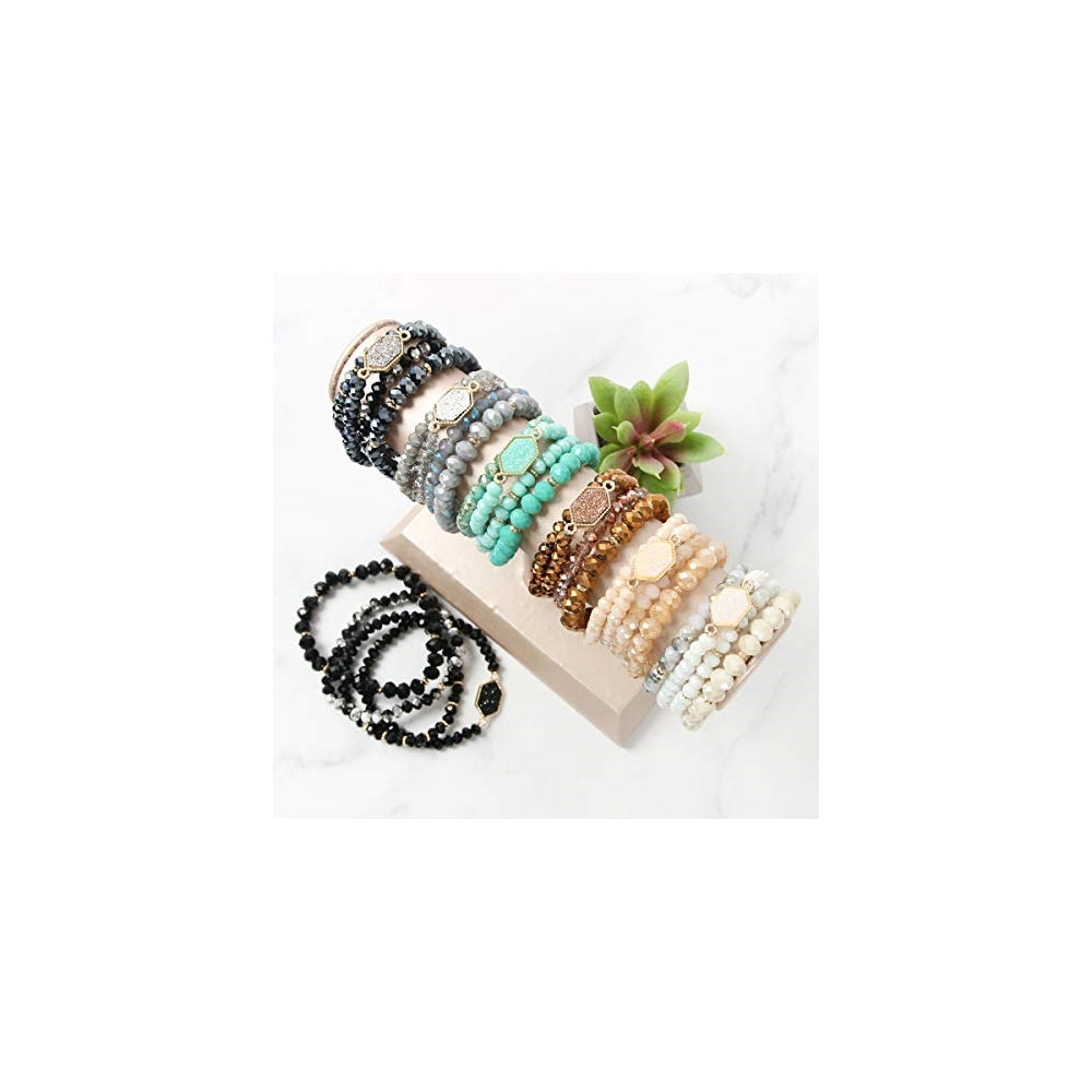 Pulseras y tobilleras de cuentas de acrílico