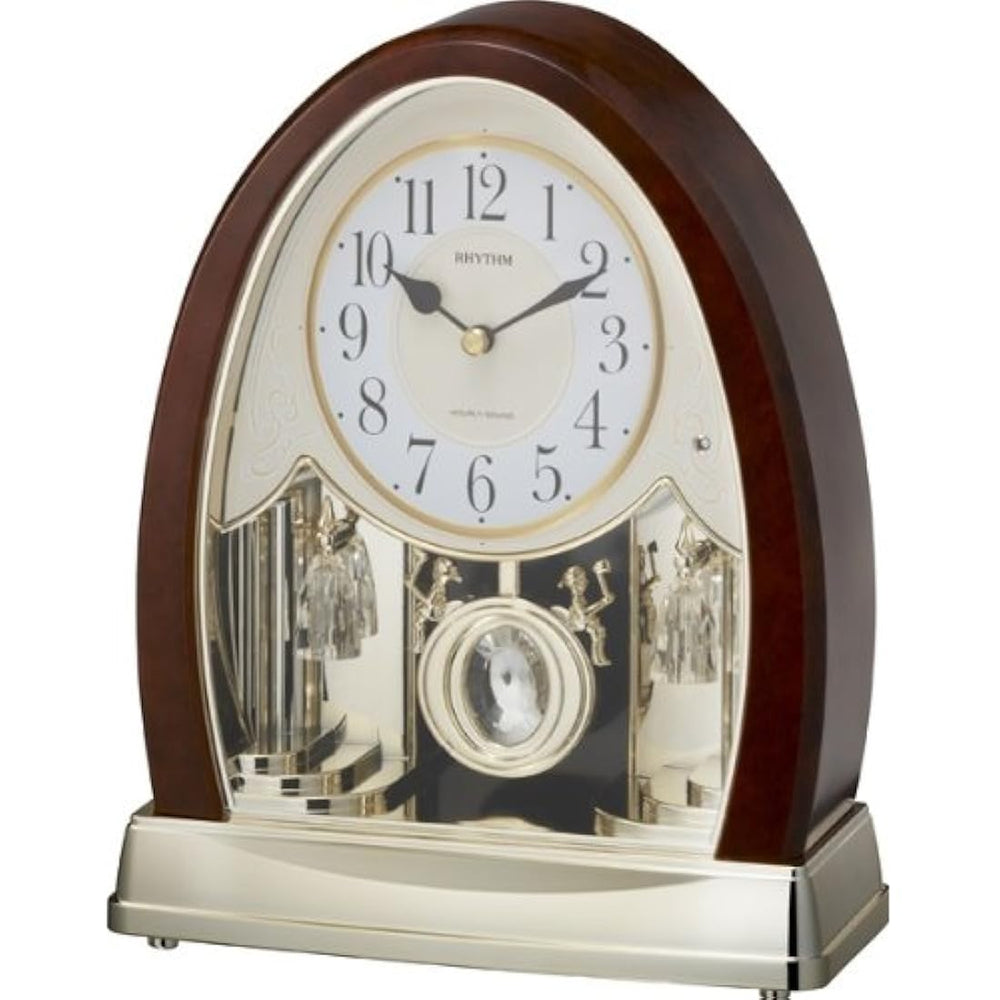 Reloj de mesa con movimiento musical - color Marrón