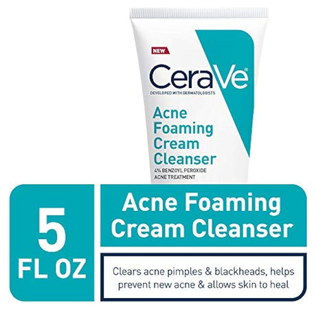 Limpiador de crema espumante para acné para piel sensible