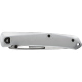Cuchillo de bolsillo plegable con borde liso aluminio
