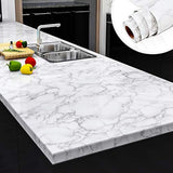 Vinilo brillante para pared  aspecto de granito blanco