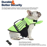 Chaleco salvavidas para perro Bulldog Francés, chaleco salvavidas con diseño de alas para mascotas, salvavidas de flotación para perros, traje de baño con asa para natación, piscina, playa, canotaje, para cachorros pequeños, medianos y grandes