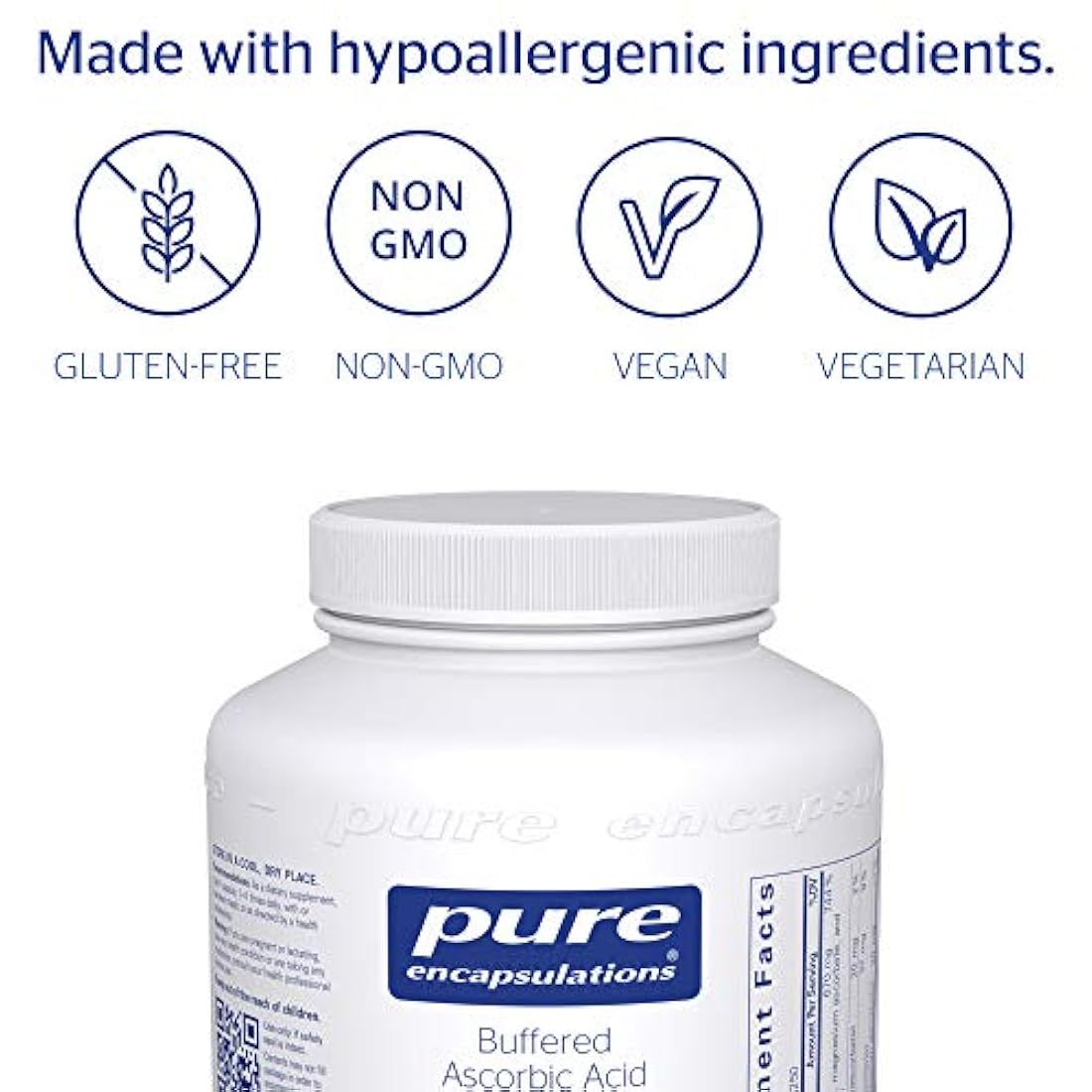 Pure Encapsulations  Ácido ascórbico amortiguado 1