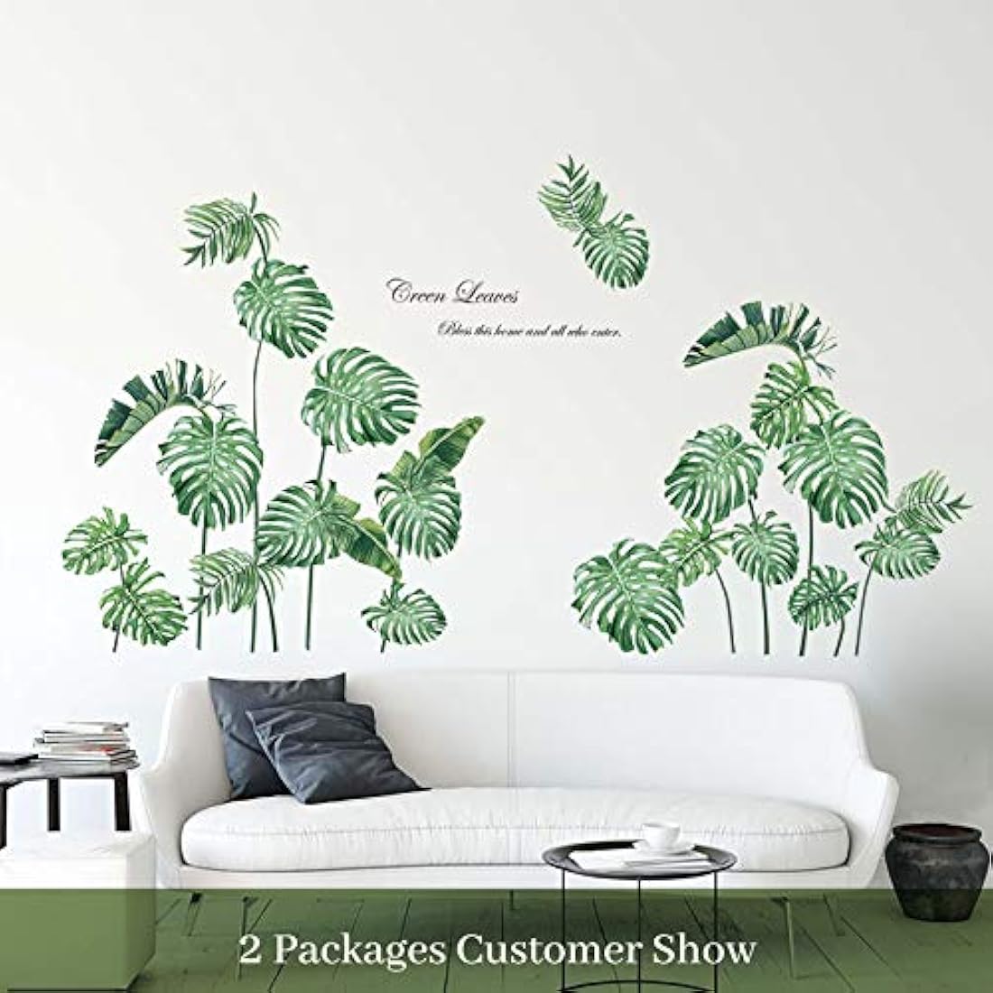 Adhesivos para pared estilo hojas tropicales(11.8x35.4)