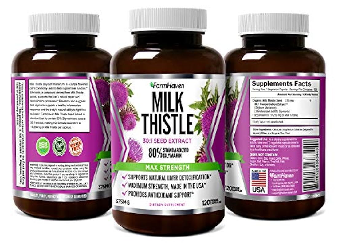 Cápsulas de cardo de leche FarmHaven
