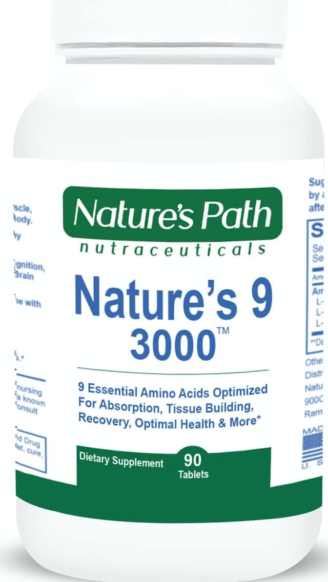 Nature's 9 Suplemento EAA Aminoácidos, 9A, 90 pastillas