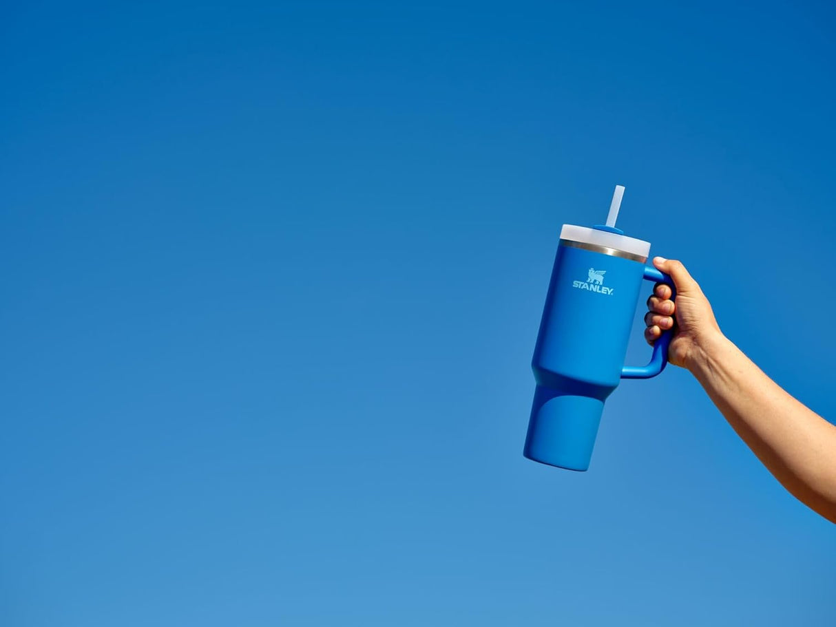 Stanley Quencher H2.0 FlowState - Vaso  acero inoxidable con tapa y popote para agua, té helado o café