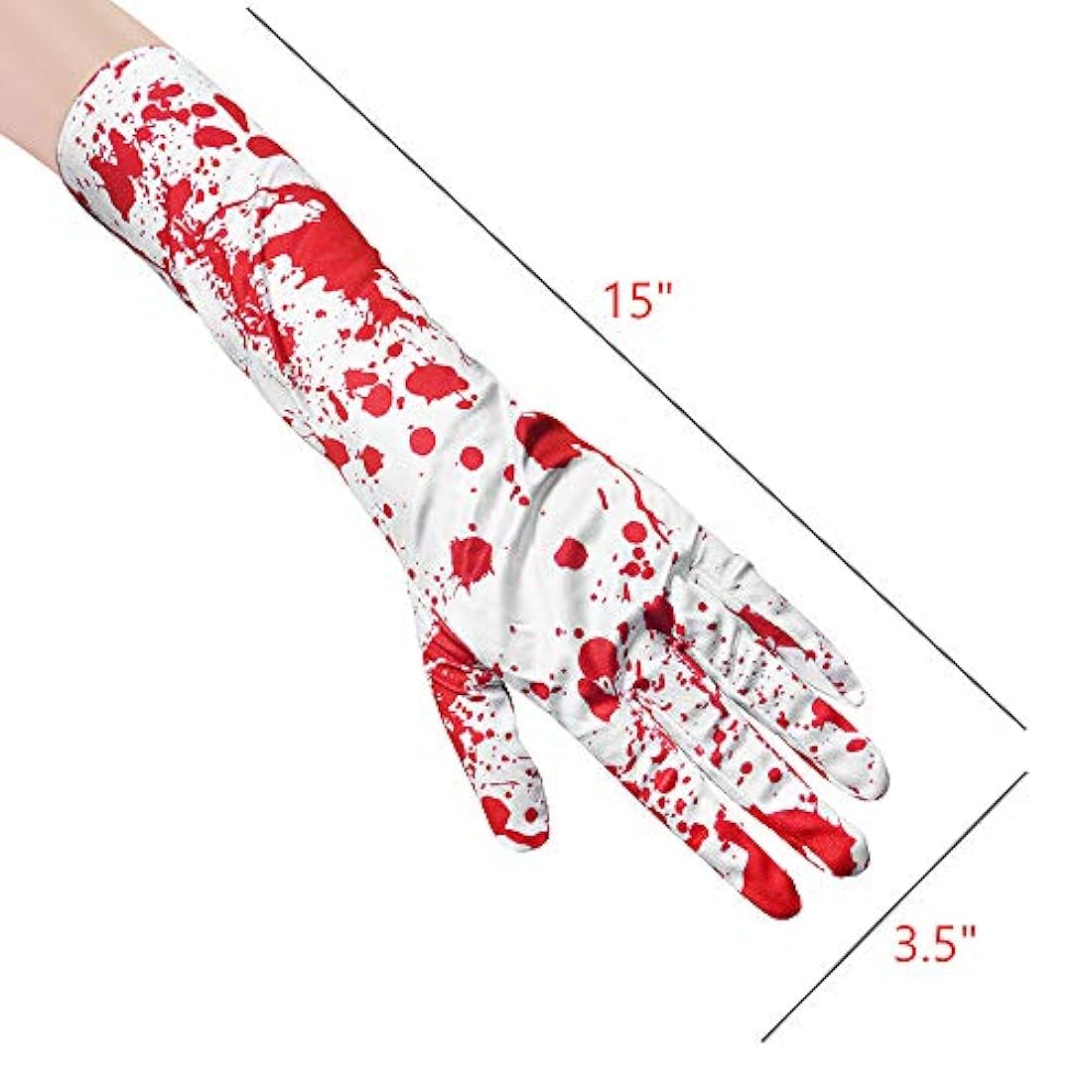 Disfraces Guantes de sangre salpicados de sangre disfraz