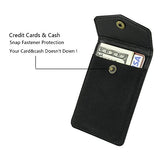 Frifun - Cartera de piel autoadhesiva para tarjetas de crédito, Negro