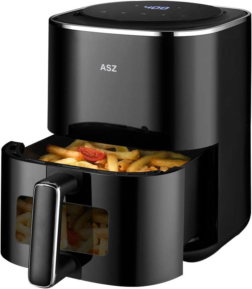 Freidora de Aire ASZ 4.5qt, 8 Presets, Apagado Automático