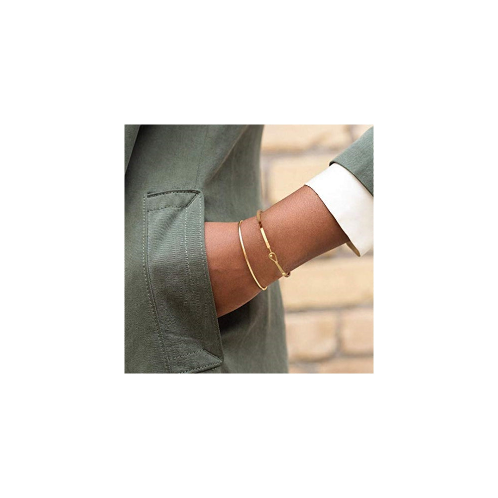 Pulsera de barra de oro para mujer simple y delicado