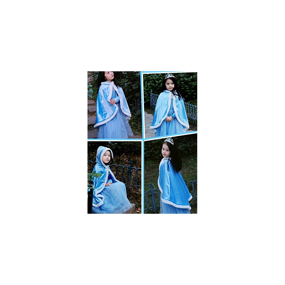 Disfraces de princesa con capucha y capa talla 2 a 3T