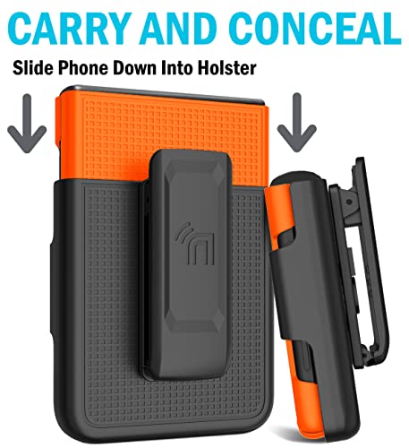 Funda con clip para Galaxy Z Flip 3 5G textura de rejilla