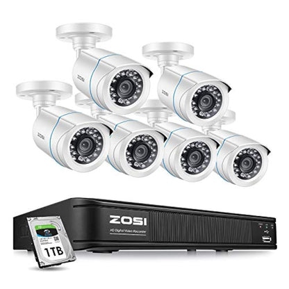 ZOSI H.265+1080p Sistema  cámara de seguridad para el hogar