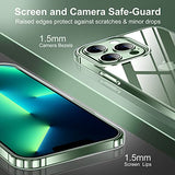JUSTCOOL Funda transparente diseñada para iPhone 13 Pro, [no amarillea] [protección contra caídas de grado militar] funda delgada y transparente para iPhone 13 Pro de 6.1 pulgadas (transparente)