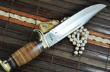 Cuchillo Bowie de caza hecho a mano de acero
