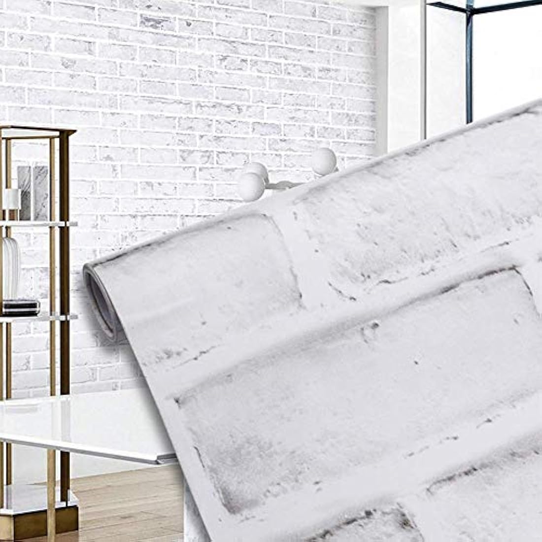 Papel pintado autoadhesivo color gris