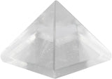 rockcloud Figura de pirámide de piedra metafísica , de cristal, cuarzo rosa, y fluorita.