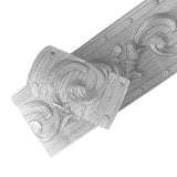 cenefa autoadhesivos, diseño de flores 3D plateadas.