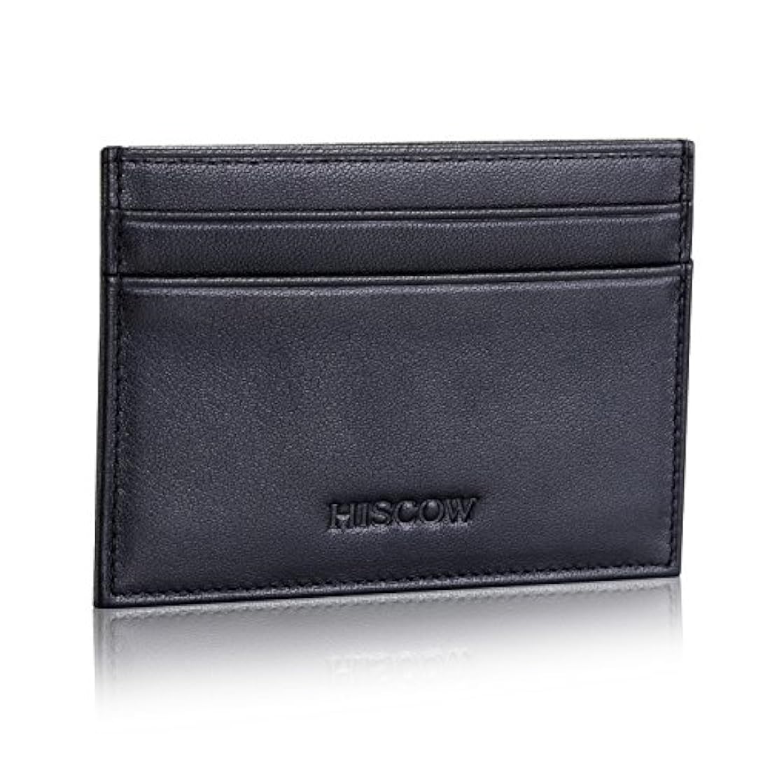 Cartera de piel flexible con ventana de identificación