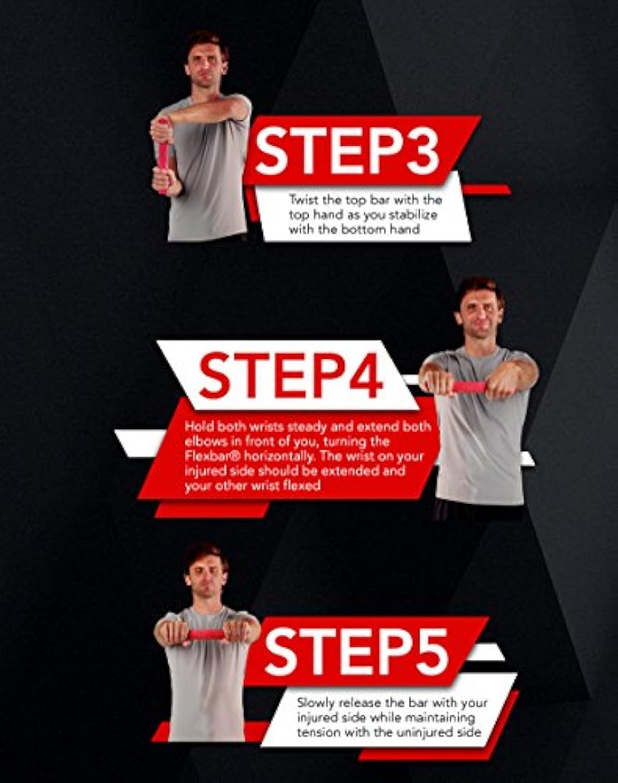Barra de resistencia TheraBand FlexBar para mejorar la fuerza de agarre, codo de tenis, codo de golfistas, tendinitis